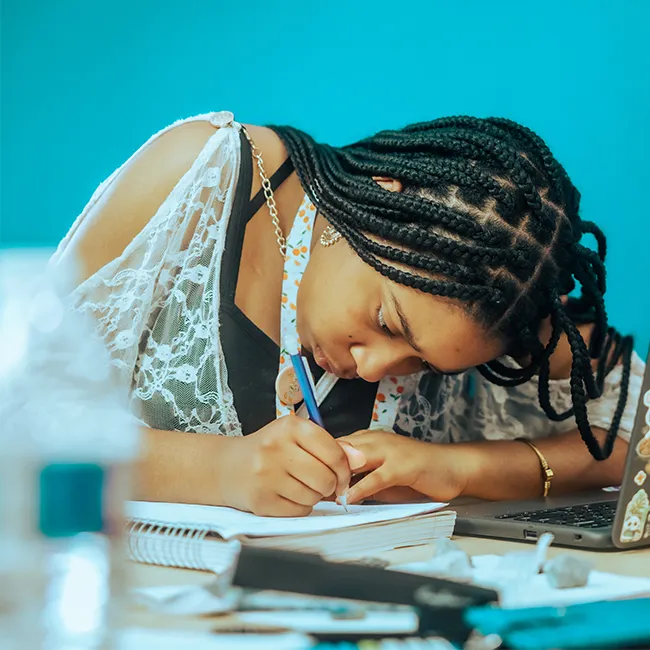 Templeton Academy student working on a project
